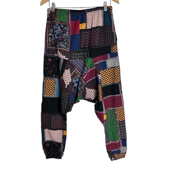 unbranded Pants - Unbranded Patchwork Harem Pants Size M